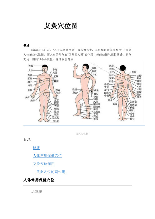 艾灸穴位图详解