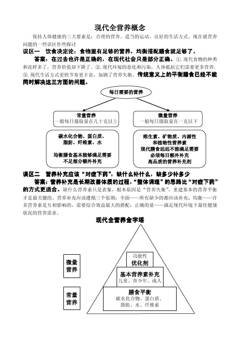 《现代全营养新观念》