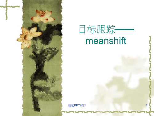 meanshift-目标跟踪算法1ppt课件