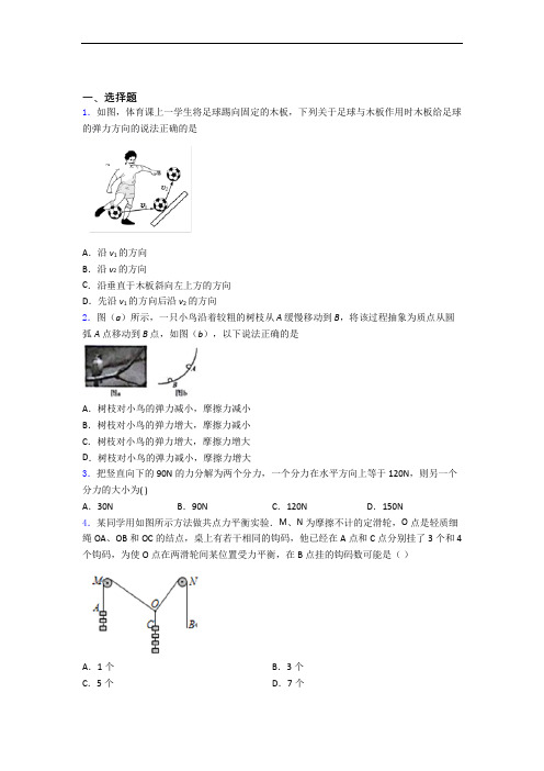 辽宁省普通高中高一物理上学期11月质量检测考试试题及解析