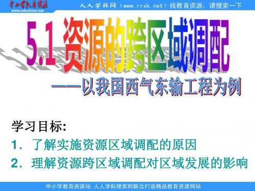 新人教版地理必修3《资源的跨区域调配──以我国西气东输为例践》ppt课件