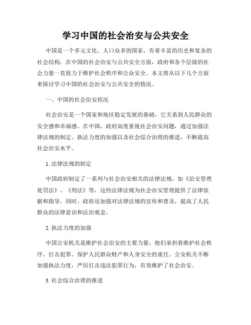 学习中国的社会治安与公共安全