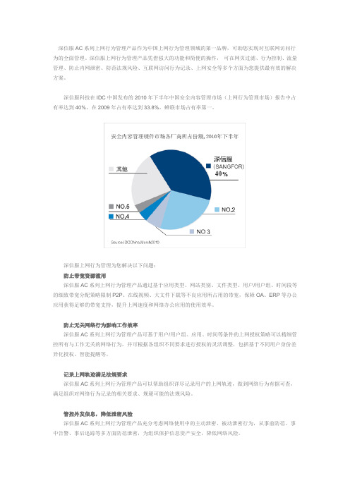 深信服AC系列上网行为管理