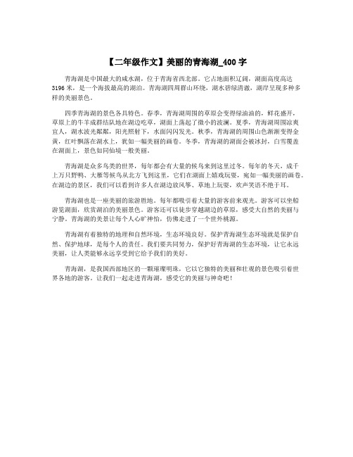 【二年级作文】美丽的青海湖_400字