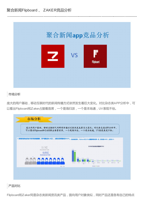 聚合新闻Flipboard 、 ZAKER竞品分析