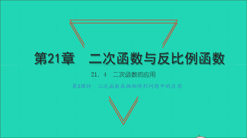 九年级数学上册第21章二次函数的应用第2课时二次函数在抛物线形问题中的应用习题课件新版沪科版ppt