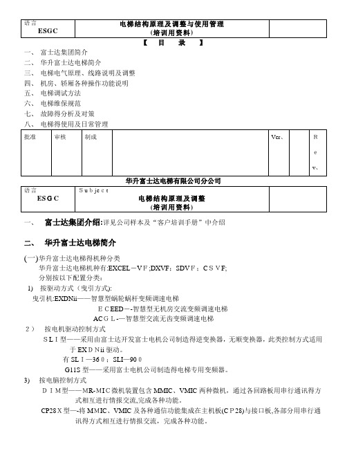 华升富士达电梯资料