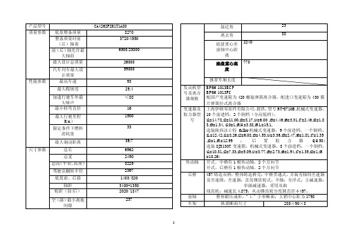 CA4262P2K1T1A80改装车手册