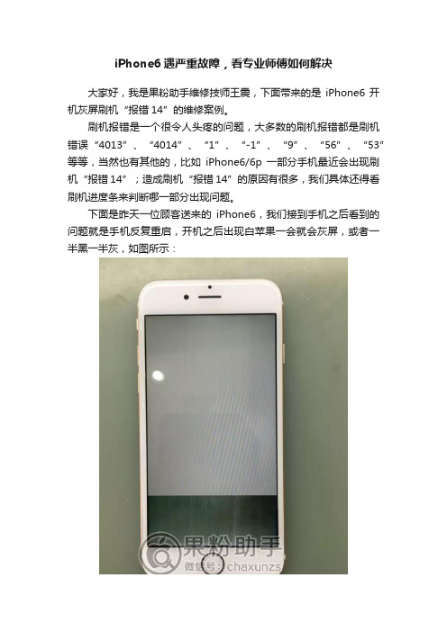 iPhone6遇严重故障，看专业师傅如何解决