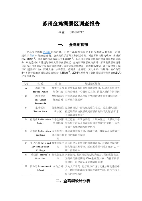 苏州金鸡湖调查总结报告[1]1