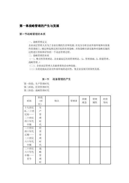 战略管理的发展原则