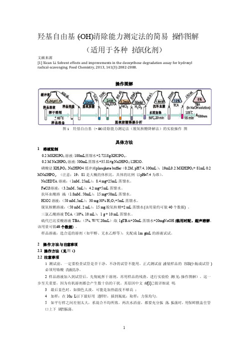 羟基自由基清除能力测定法的简易操作图解-脱氧核糖降解法-脱氧核糖分析法