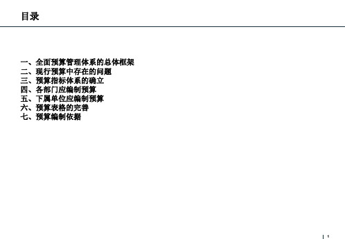 全面预算管理体系的总体框架(PPT60页)