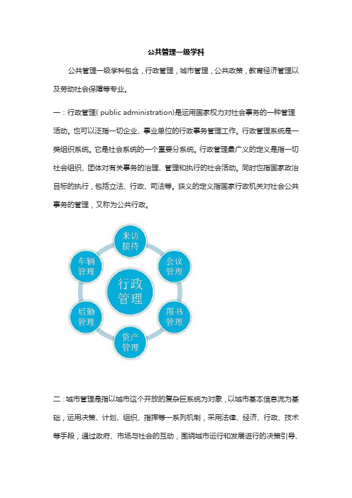 公共管理一级学科