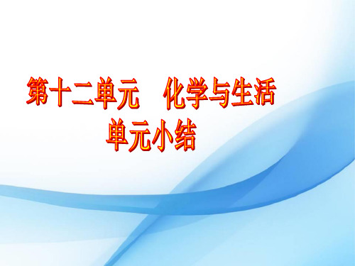 27第十二单元 化学与生活单元小结