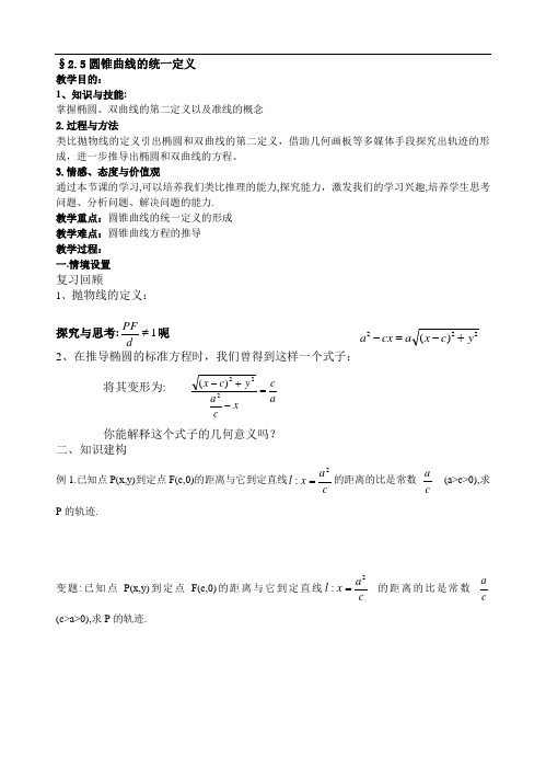 圆锥曲线的统一定义 (2)