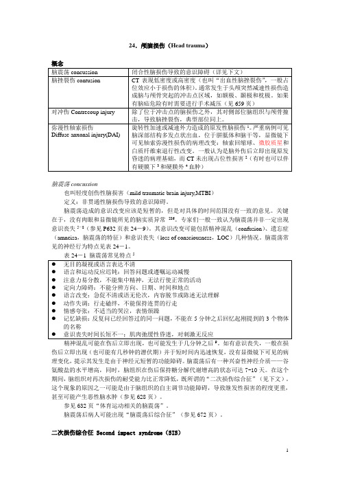 神经外科手册---24颅脑损伤