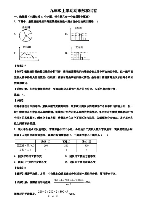 (汇总3份试卷)2018年江苏省名校九年级上学期期末教学质量检测数学试题