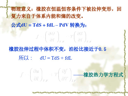 橡胶弹性的热力学方程