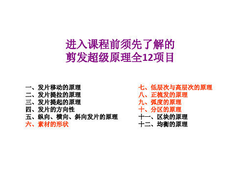 日式二分区裁剪理论体系之十二大原理