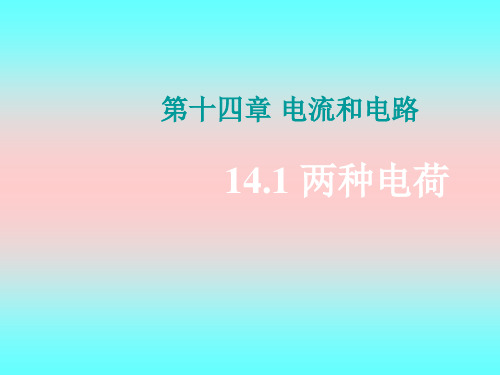 1电是什么 课件 沪科版九年级物理全一册