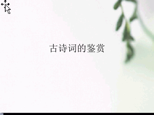 九年级中考语文作文专题复习课件:古诗词的鉴赏(课内)(共24张PPT)