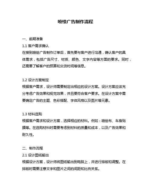 喷绘广告制作流程