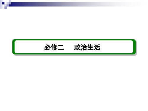 高三政治一轮复习精品课件：生活在人民当家作主的国家新人教必修2