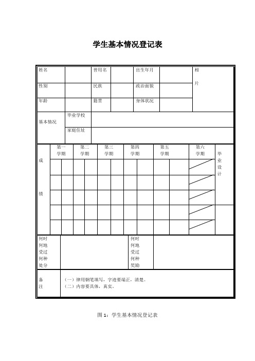 学生基本情况登记表