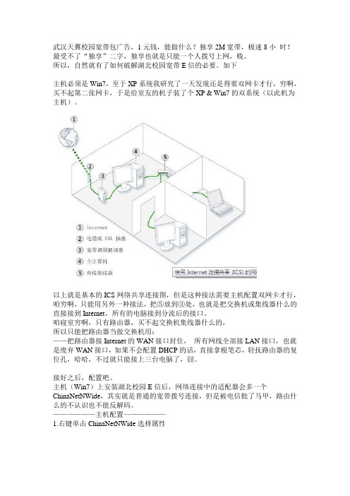 天翼校园宽带包之破解e信,分享2m宽带