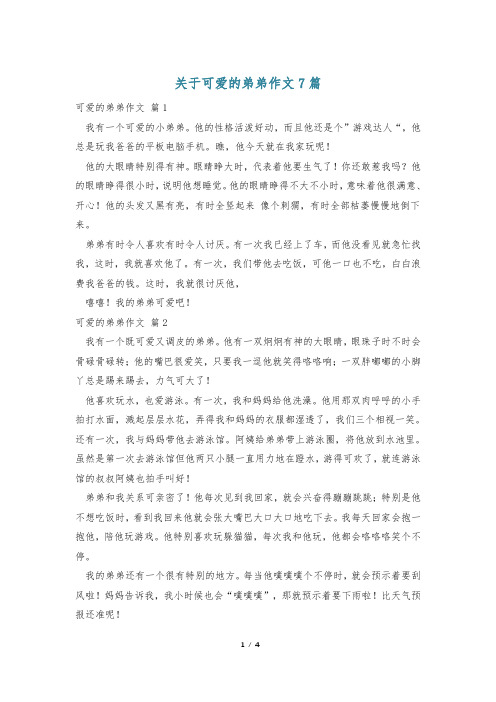 关于可爱的弟弟作文7篇