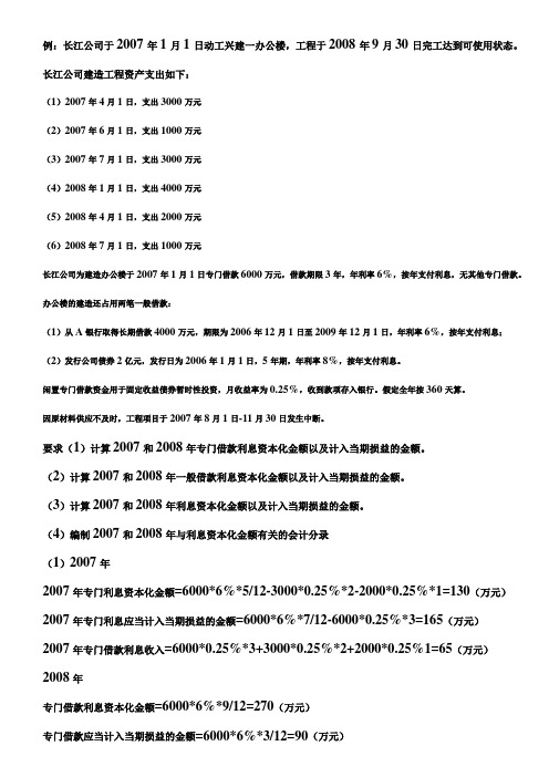 借款费用资本化