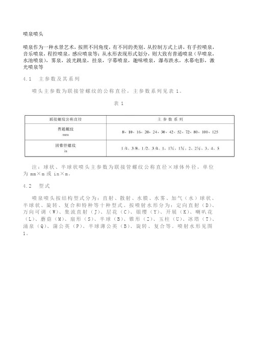 2.1 喷泉喷头