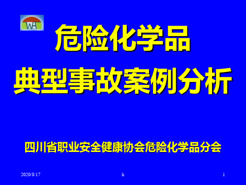 危险化学品典型事故案例分析-四川危险化学品协会