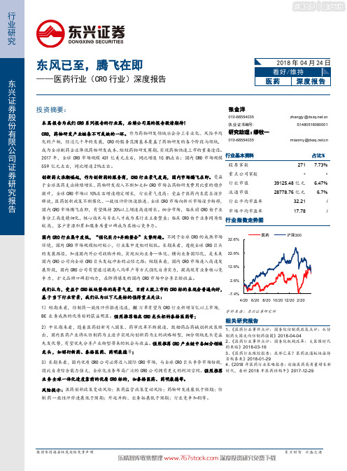 医药CRO行业深度报告