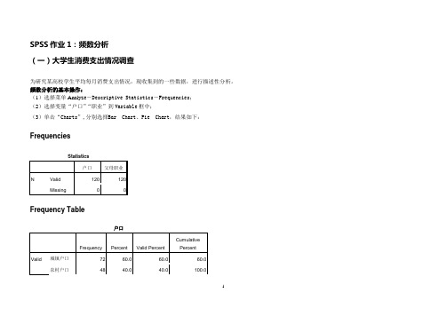 SPSS实验1-描述分析