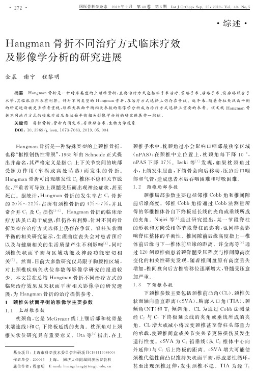 Hangman骨折不同治疗方式临床疗效及影像学分析的研究进展