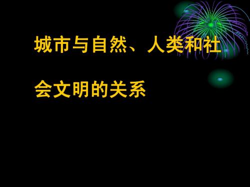 城市与自然 人类 社会文明的关系