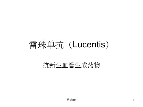 雷珠单抗(Lucentis)ppt课件