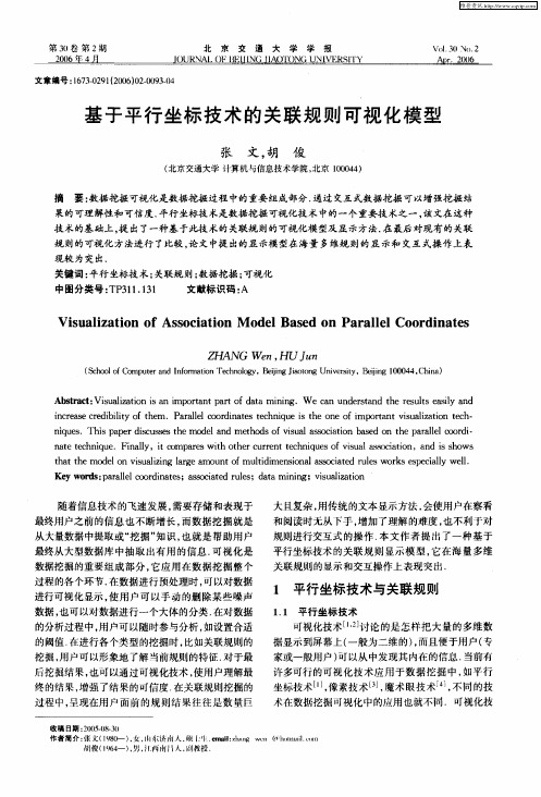 基于平行坐标技术的关联规则可视化模型