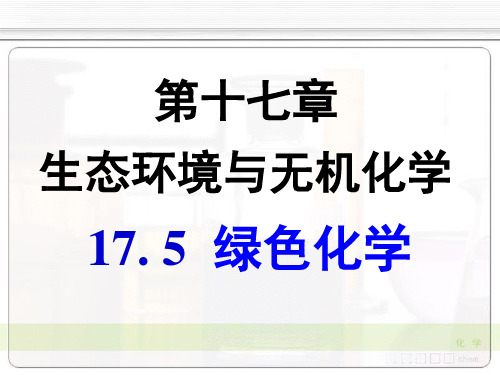 《无机化学》第4版 教学课件 17生态环境与无机化学 17-5绿色化学