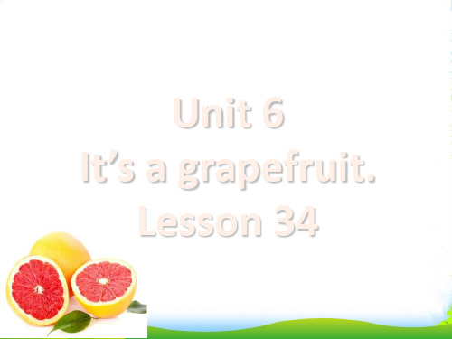 精通版五年级英语上册Unit 6 It's a grapefruit Lesson 34