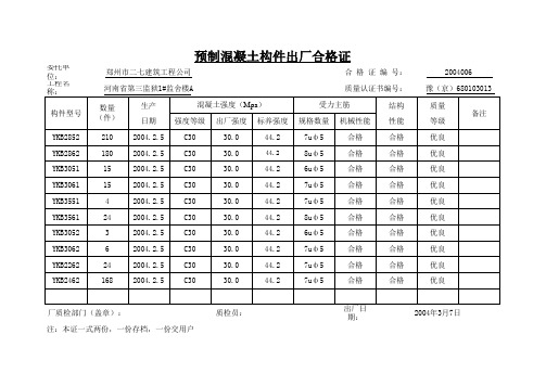 05、构件出厂合格证