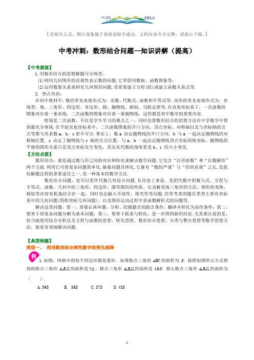 中考数学冲刺：数形结合问题--考点例题讲解+练习(提高).doc