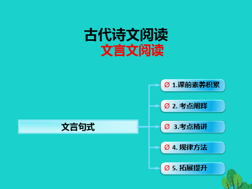 (全国版)2017年高考语文一轮复习 古诗文阅读 文言句式课件 新人教版