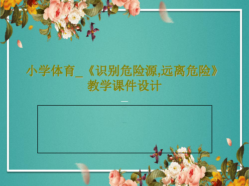 小学体育_《识别危险源,远离危险》教学课件设计PPT文档24页
