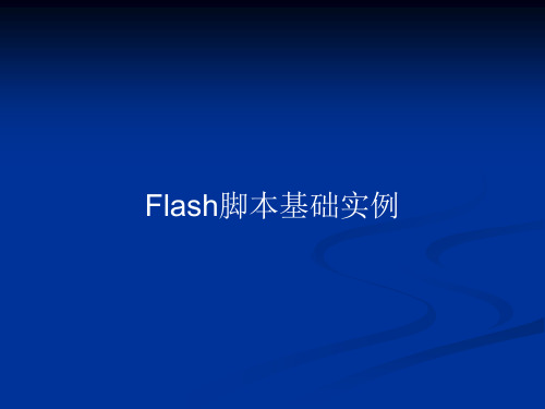 Flash脚本基础实例PPT教案