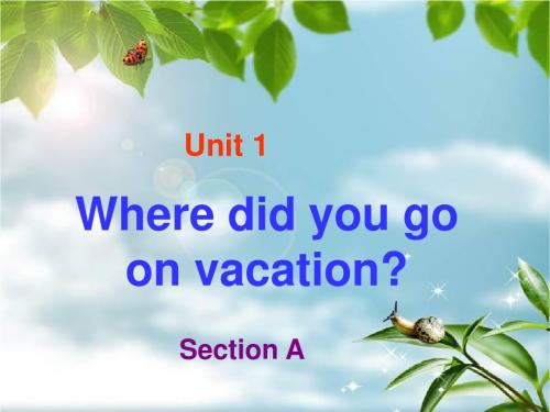 Unit 1 Where did you go on vacation  Section A Period 2 课件