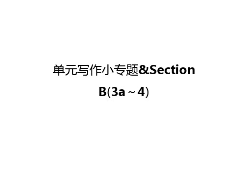 《名校课堂》七年级英语人教版上册课件：Unit 8 单元写作小专题