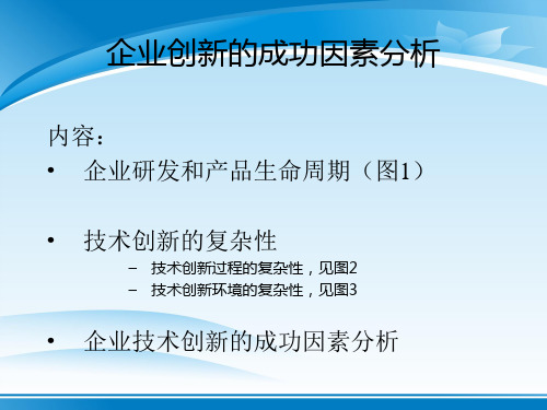 企业创新的成功因素分析(ppt 14页)